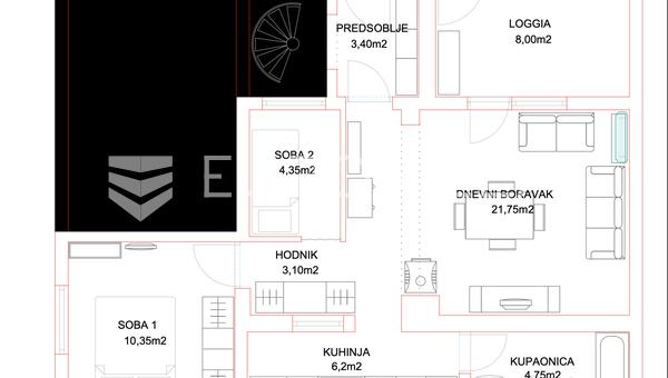 Zagreb, BRANIMIROVA, funkcionalan trosoban stan u prizemlju kuće, 62 m²