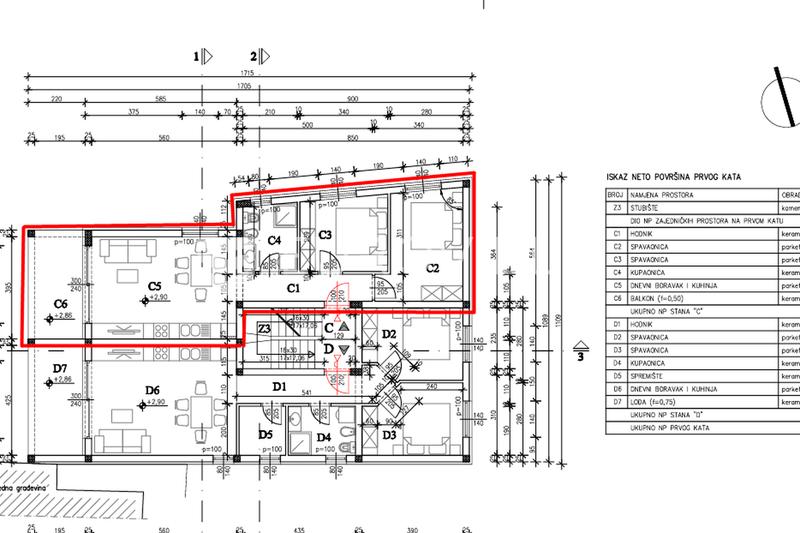 İstirya, Fažana - Teraslı İki Yatak Odalı Daire, 1. Kat, 59,74 m² - Yeni Yapı 2027 - 10