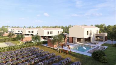 İstria, Labin - en modern villa B, ısıtmalı havuz 48 m2, 2402 m2 peyzajlı bahçe