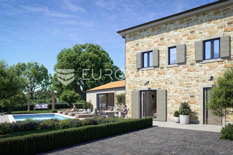 Istria, Krusari, casa in pietra in costruzione di 92 m² con piscina su un terreno di 530 m² - 2