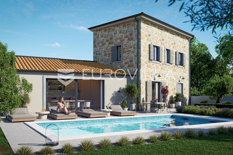 Istria, Krusari, casa in pietra in costruzione di 92 m² con piscina su un terreno di 530 m² - 1