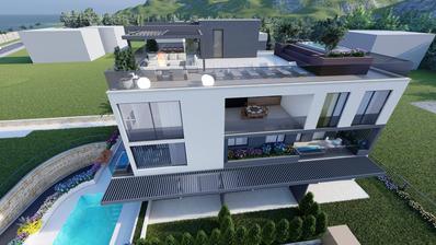 Zadar, Sukošan, penthouse s krovnom terasom, prvi red uz more, 132,32 m²