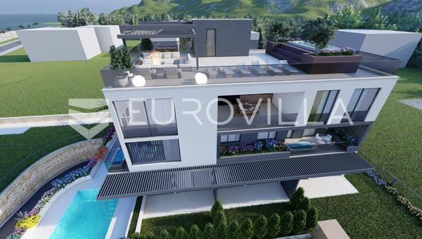 Zadar, Sukosan, penthouse med takterrass, i första raden mot havet, 132,32 m²