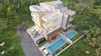 Zadar, Bibinje - Apartamento Dúplex con Terraza en la Azotea y Piscina Privada a Solo 80 Metros del Mar