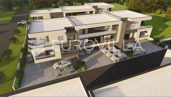 Pula, širi Centar, moderan trosobni stan u novogradnji, centralno plinsko grijanje 1. kat, 62.40 m²