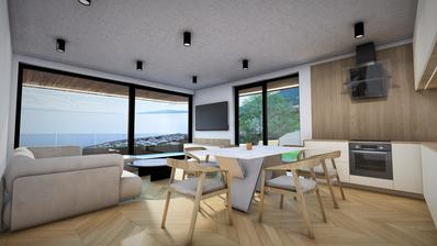 Opatija, Ičići, luksuzan stan u ekskluzivnoj novogradnji, panoramski pogled na more