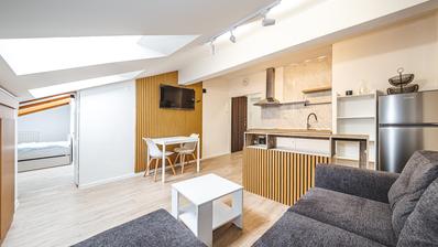 Zágráb, Jarun, funkcionális háromszobás lakás 50 m² a tetőtérben