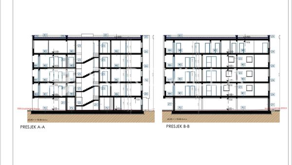 Pula, appartement de deux pièces dans un immeuble neuf, 53 m2