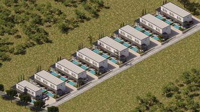 Mandre - Apartamento duplex de três quartos com piscina e jardim privativos na rua mais bonita