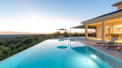 Isztria, Motovun, luxus villa medencével, 255 m²