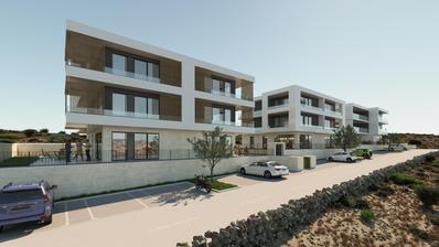 Zadar, Vinjerac, kahden makuuhuoneen huoneisto C5, merinäköala, 2. kerros