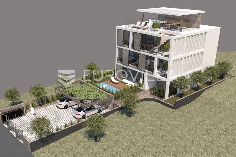 Primošten, NOVÁ STAVBA, krásný přízemní byt s bazénem a zahradou, 109,95 m² - 1