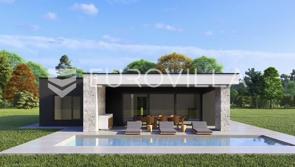Istria, Zminj - moderna villa de piedra de 154 m2 con piscina climatizada de 35 m2, casa inteligente y planta de energía