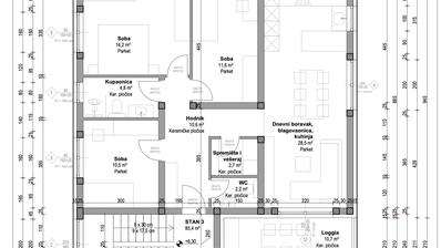 Velika Mlaka Projekt, nybyggeri - treværelses lejlighed med garage, 105,50 m²