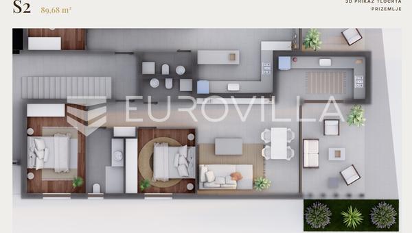 Privlaka, 1. emeleti lakás új építésű fejlesztésben lifttel | 3 hálószoba