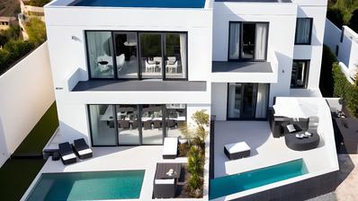 Tisno, moderní dvojdomek s bazénem, 150 m od moře, 107,47 m²