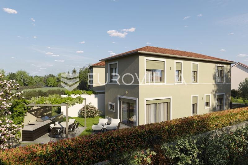 Istrie, Novigrad, maison jumelée moderne en construction avec jardin privé - 1