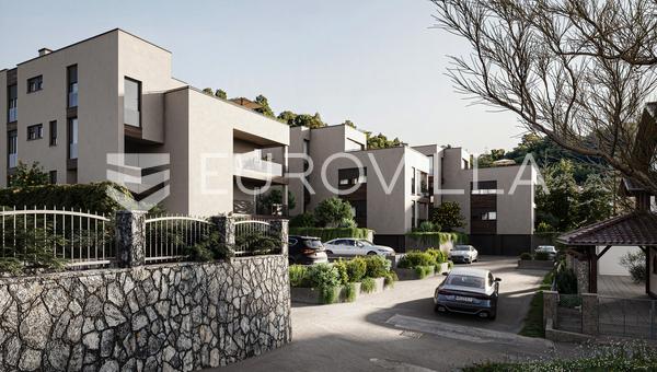 Zagreb, Perjavica'da, 112,77 m² büyüklüğünde, iki yatak odalı daire, zemin kat, YENİ BİNA