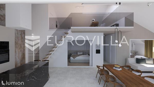 Šibenik, Banj-stranden, takvåning med vacker havsutsikt, 138,97 m²
