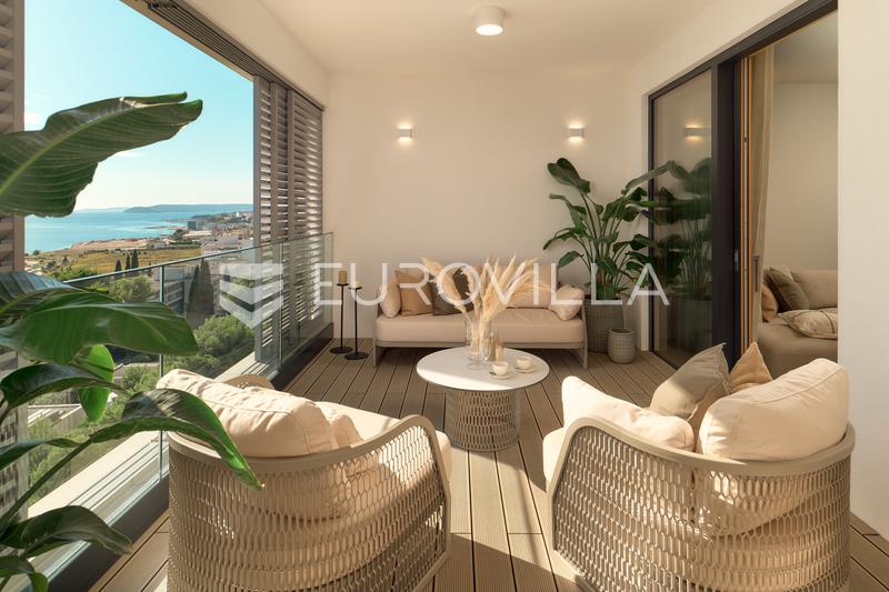 Split, Bel Etage 2, luxury two-bedroom apartment 82sqm, sea view, parking, long-term