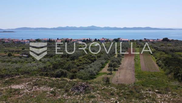 Zadar, Diklo, terreno para construção com vista para o mar