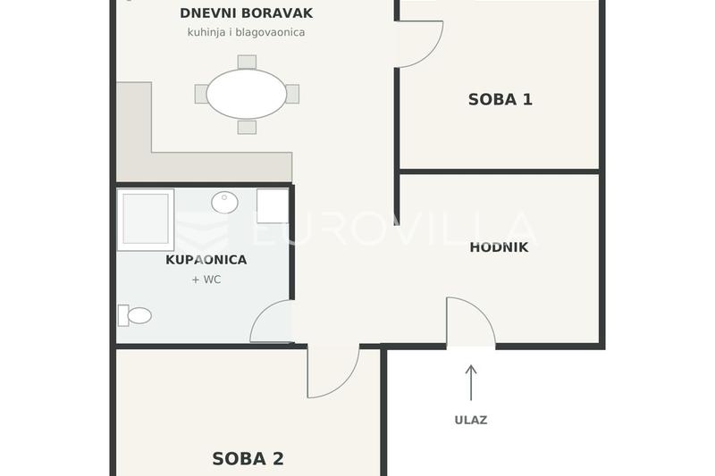 Zagreb, Savski gaj, 46 m² treroms leilighet med loggia - 7