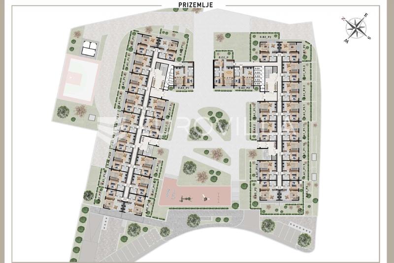 Zadar, Crvene Kuće - Ground-Floor One-Bedroom Apartment with Large Garden, 59.86 m² - 27