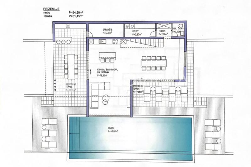 Nacinovici, Terreno edificabile con permesso di costruzione per una casa con piscina - 5