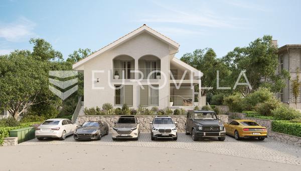 Krk sziget, Malinska, kiváló egyszobás lakás 53 m², terasz és kert