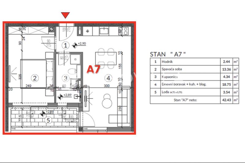 Pula, Veruda, atraktivan stan na prvom katu moderne novogradnje