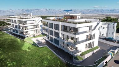 Pag, Povljana'da deniz manzaralı, 52,72 m² tek yatak odalı daire