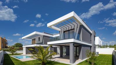 Istria, Pomer, unik, moderne villa 20 m fra sjøen, 417 m²