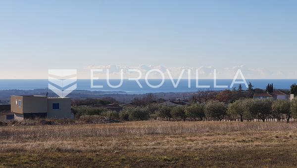 İstria, Poreč bölgesi - deniz manzaralı ve inşaat ruhsatlı 1011 m2 arsa