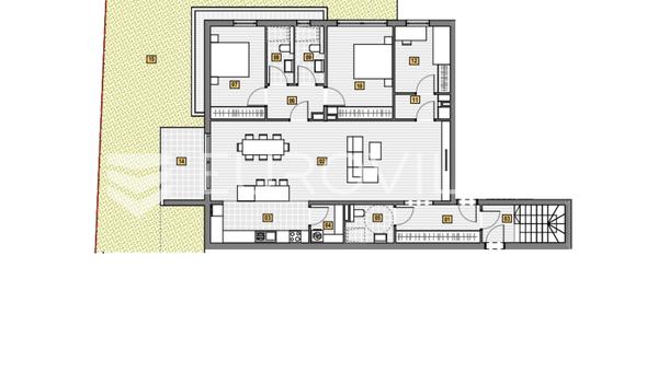 Senj, Stadtzentrum, 385 m² Maisonette-Wohnung mit 700 m² Garten