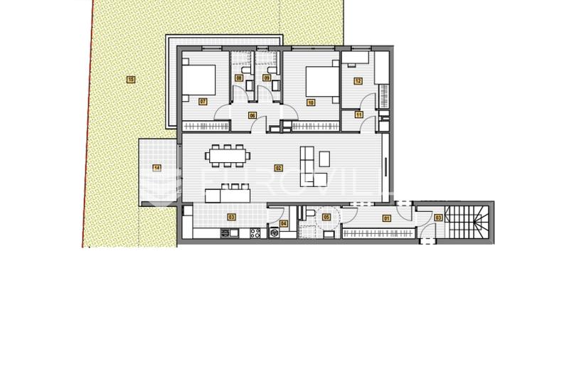 Senj, Bymidte, 385 m² duplex lejlighed med en 700 m² have - 1