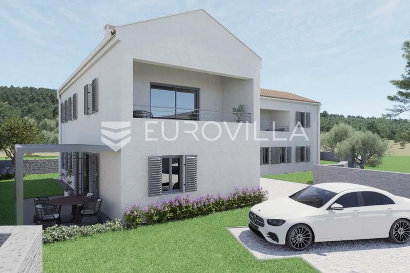Veli Lošinj, NOVOGRADNJA, trosoban stan 88,80 m² s vrtom, terasom i parkingom, blizina mora i centra - 1