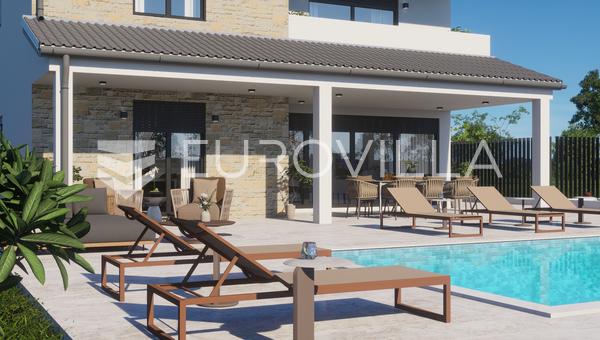 Zadar, Murvica, terreno de 830 m² con licencia de construcción