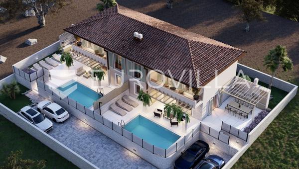 Malinska, yarı müstakil ev, havuzlu dubleks daire