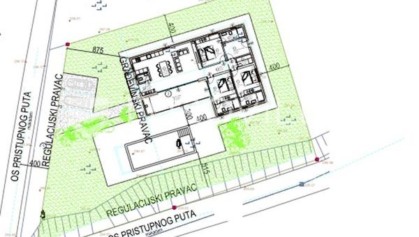 Istria, Barban - Terreno edificabile di 937 m² con permesso di costruzione per una casa con piscina