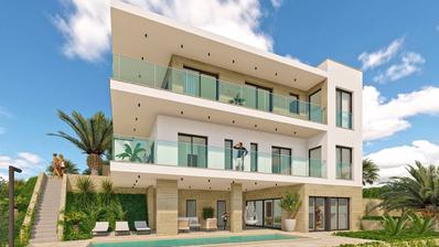 Trogir-Seget'te villa için yapı ruhsatı olan, denize 450 metre mesafede arsa