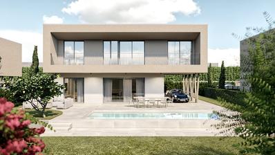 Istra, Kaštelir, građevinsko zemljište 809m2 s projektom i pravomoćnom građevinskom dozvolom
