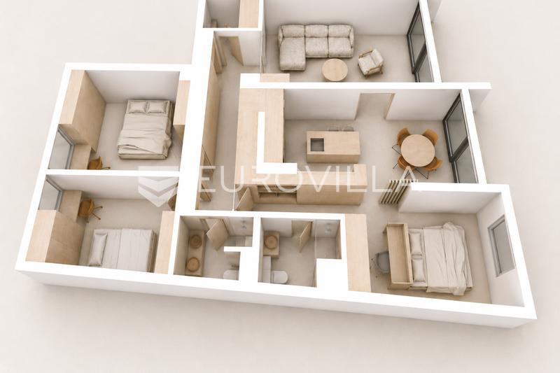 Zagreb, Pantovcak apartamento reformado de tres dormitorios con garaje 115 m² - 3