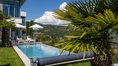 Opatija, Opric, exklusive Villa von 375 m² mit Panoramablick, Swimmingpool und Sauna