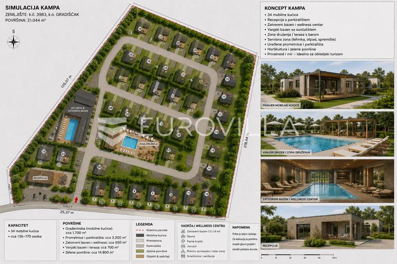 Sveti Martin na Muri, Gradiscak, exkluzivní stavební pozemek o rozloze 21 044 m² - 1
