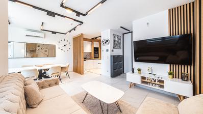 Zagreb, Laniste, toværelses lejlighed på 90 m² med loggia og garageparkeringsplads.