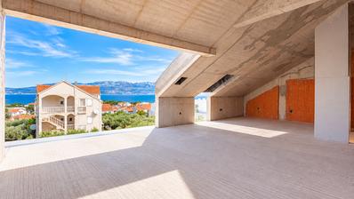 Brac, Supetar, dvoupokojový penthouse s nádherným výhledem