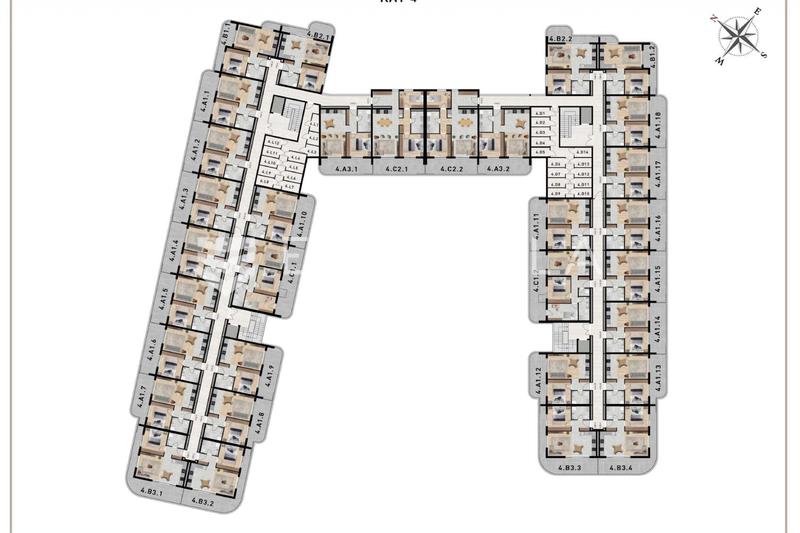 Zadar, Crvene Kuće - Fourth-Floor One-Bedroom Apartment with Loggia and Spacious Balcony, 57.11 m² - 27