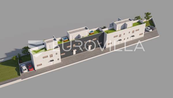 Zona de Zadar, casa geminada com piscina e jacuzzi, NOVA CONSTRUÇÃO K2
