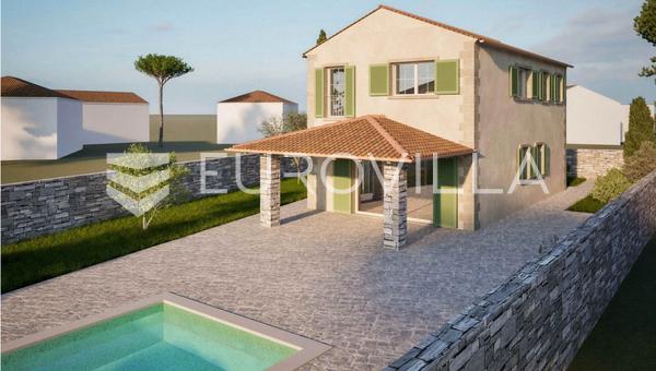Krk, Garica, building plot 600 m² with a valid building permit
