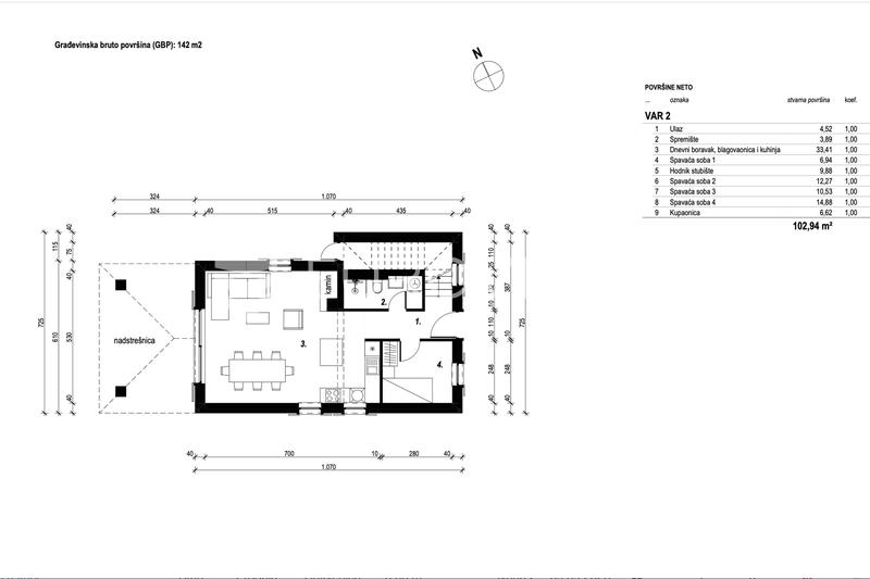 Krk, Garica, building plot 600 m² with a valid building permit - 12